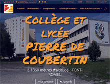 Tablet Screenshot of lyc-coubertin-fontromeu.ac-montpellier.fr