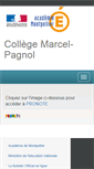 Mobile Screenshot of clg-pagnol-montpellier.ac-montpellier.fr