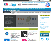 Tablet Screenshot of lyc-anthoniozdegaulle-milhaud.ac-montpellier.fr