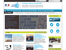 Tablet Screenshot of clg-daudet-ales.ac-montpellier.fr