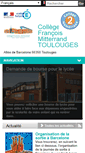 Mobile Screenshot of clg-mitterrand-toulouges.ac-montpellier.fr