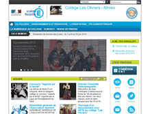 Tablet Screenshot of clg-lesoliviers-nimes.ac-montpellier.fr