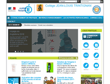 Tablet Screenshot of clg-trintignant-uzes.ac-montpellier.fr