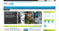 Desktop Screenshot of clg-lesdeuxpins-frontignan.ac-montpellier.fr