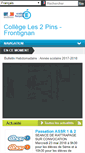 Mobile Screenshot of clg-lesdeuxpins-frontignan.ac-montpellier.fr