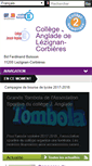 Mobile Screenshot of clg-anglade-lezignancorbieres.ac-montpellier.fr