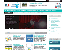 Tablet Screenshot of clg-bert-capestang.ac-montpellier.fr