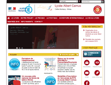 Tablet Screenshot of lyc-camus-nimes.ac-montpellier.fr