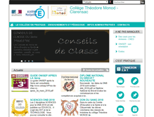Tablet Screenshot of clg-clarensac.ac-montpellier.fr