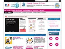 Tablet Screenshot of clg-bonheur-trebes.ac-montpellier.fr
