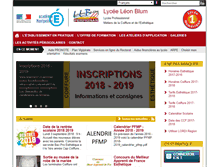 Tablet Screenshot of lyc-blum-perpignan.ac-montpellier.fr