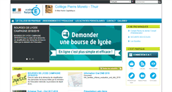 Desktop Screenshot of clg-moreto-thuir.ac-montpellier.fr