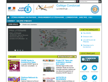 Tablet Screenshot of clg-condorcet-nimes.ac-montpellier.fr