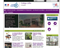 Tablet Screenshot of clg-joffre-montpellier.ac-montpellier.fr