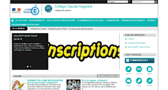 Desktop Screenshot of clg-haignere-rochefortdugard.ac-montpellier.fr