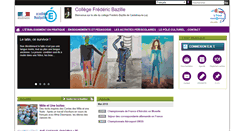 Desktop Screenshot of clg-bazille-castelnaulelez.ac-montpellier.fr
